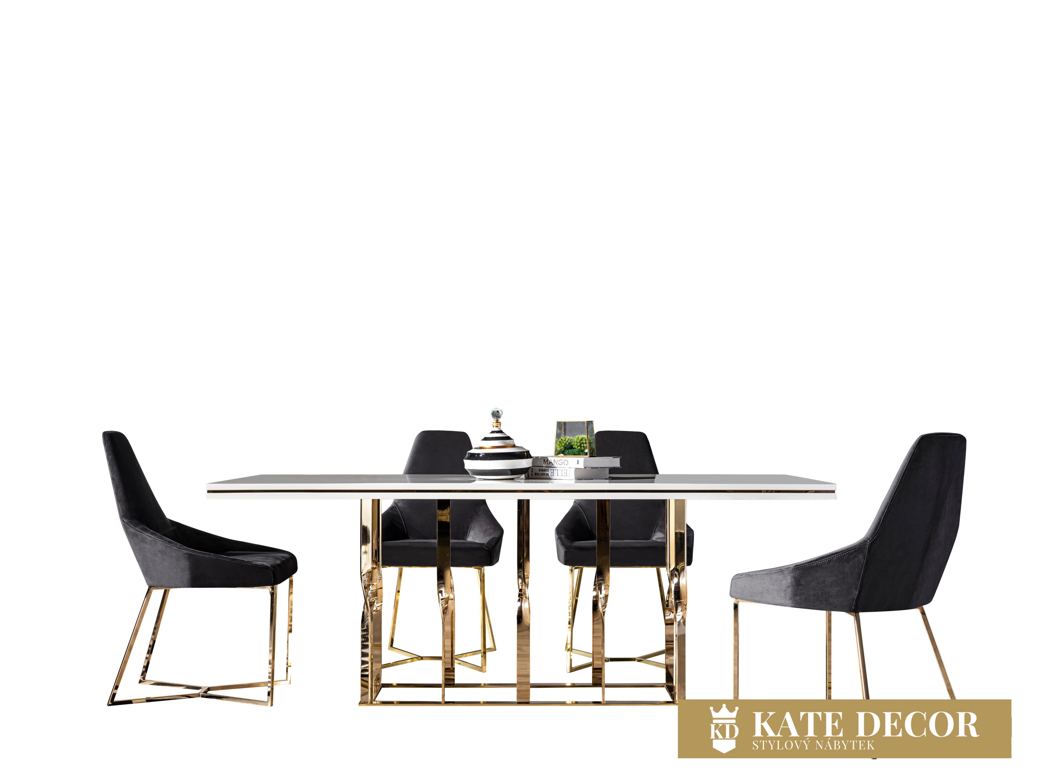 ZEN DINING ROOM SET (WHITE-GOLD) (11)